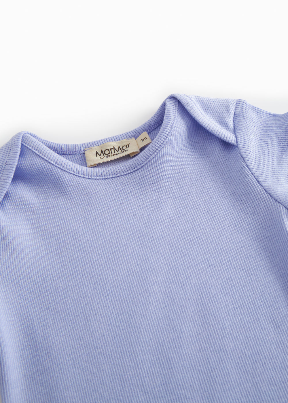 Short-sleeved light purple baby bodysuit