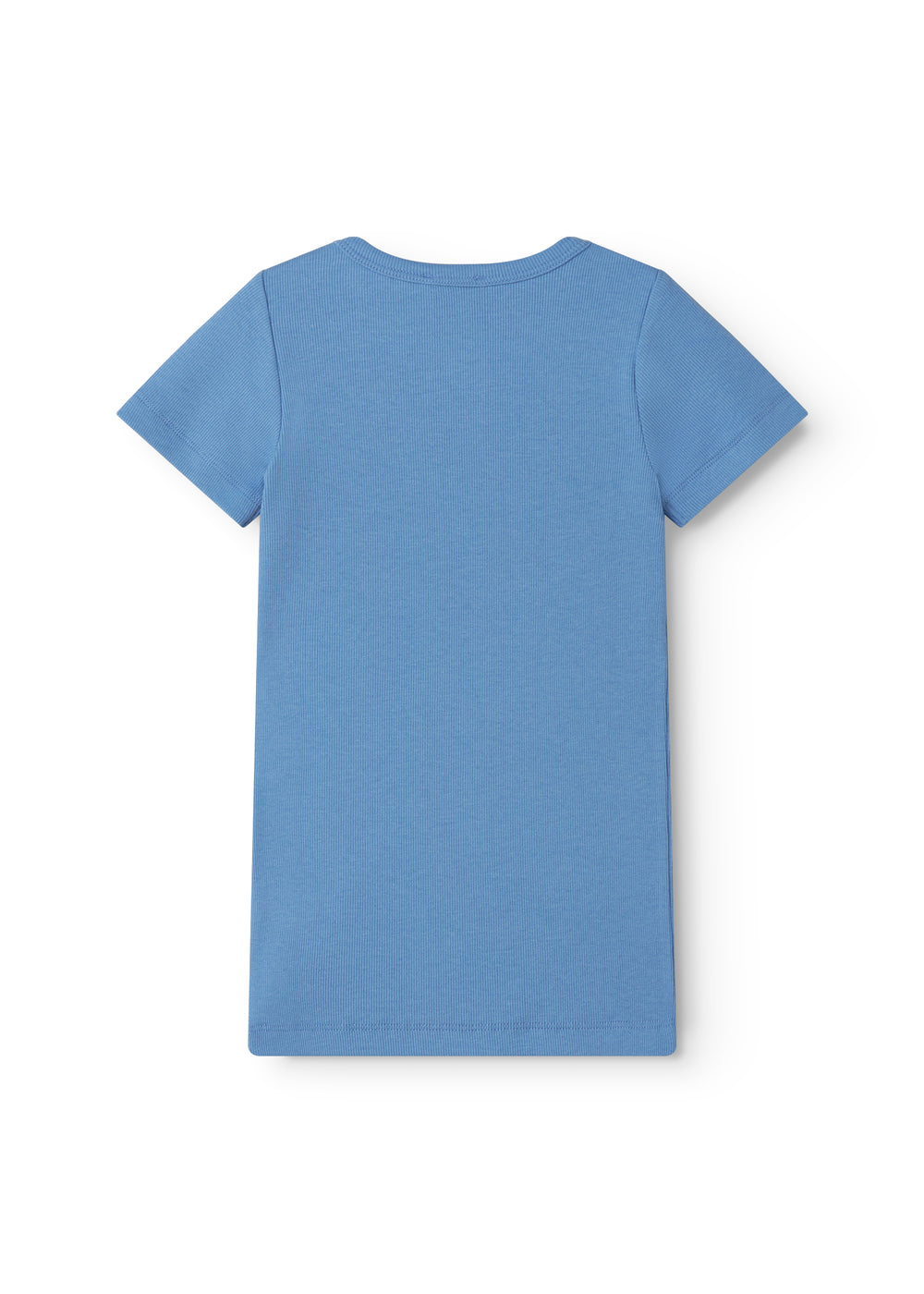 Blå kortærmet t-shirt med knapper til børn
