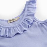 Lyslilla børnekjole i let bomuld