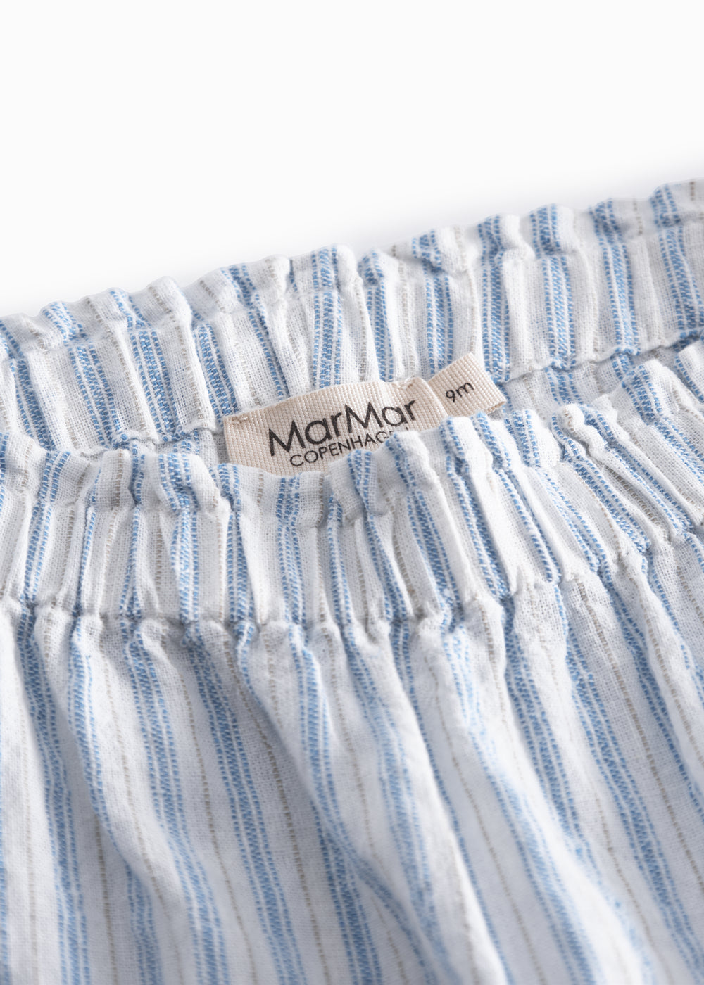 Lyseblå stribede babybukser