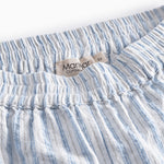 Lyseblå stribede børne shorts