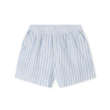 Lyseblå stribede børne shorts