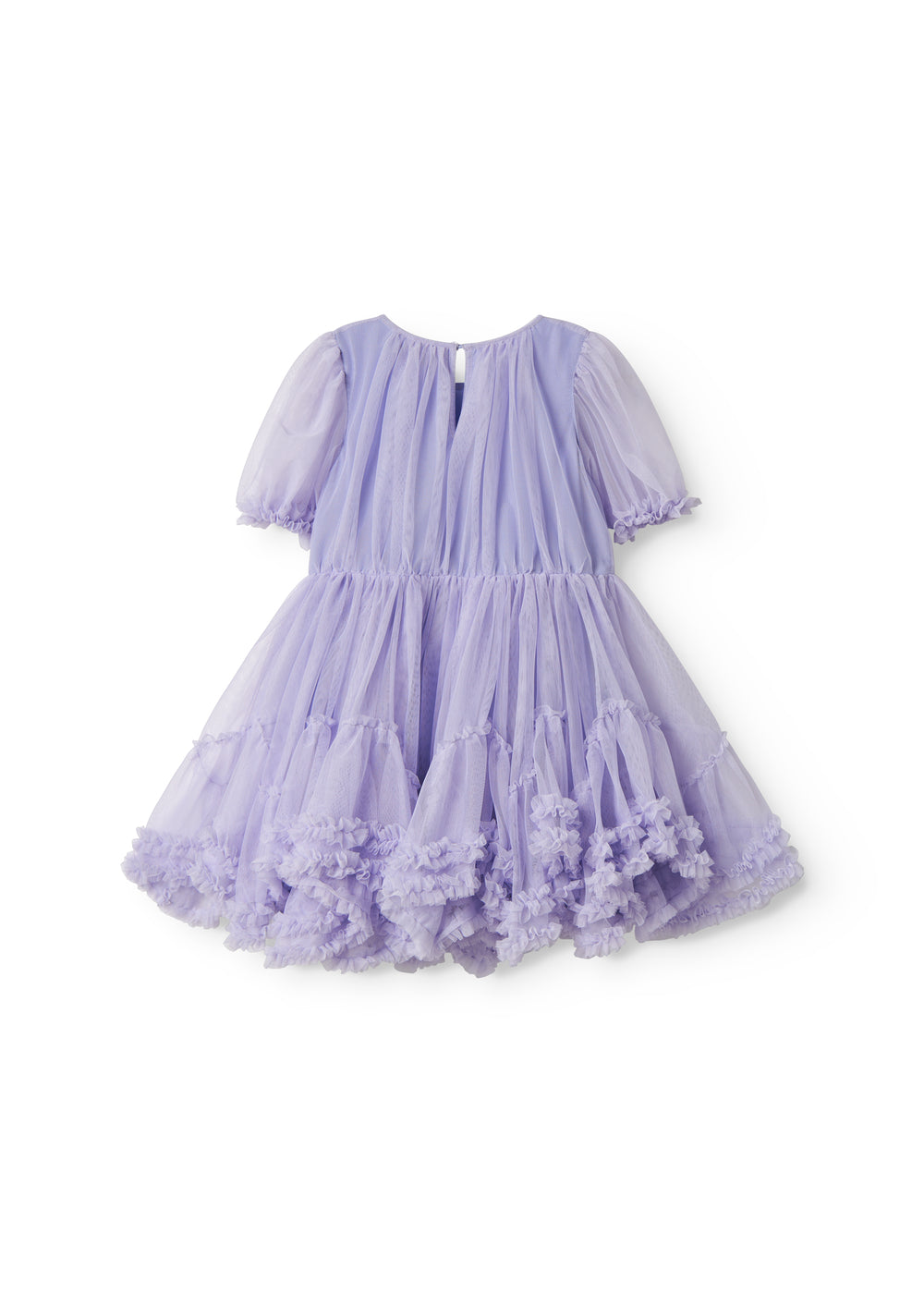 Lyselilla kjole til børn i tyl