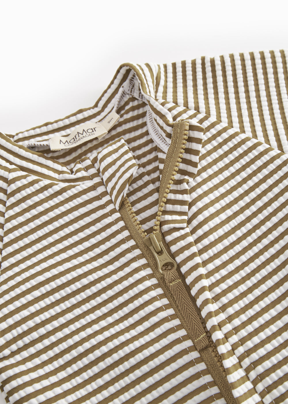 Bronzefarvet stribet baby badeheldragt