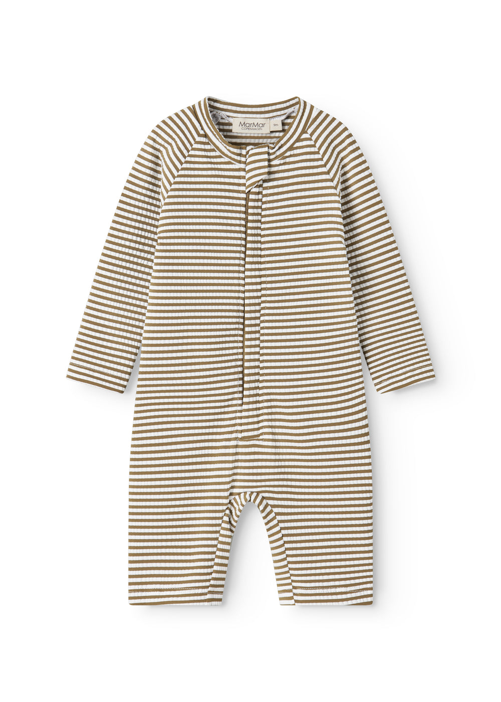 Bronzefarvet stribet baby badeheldragt