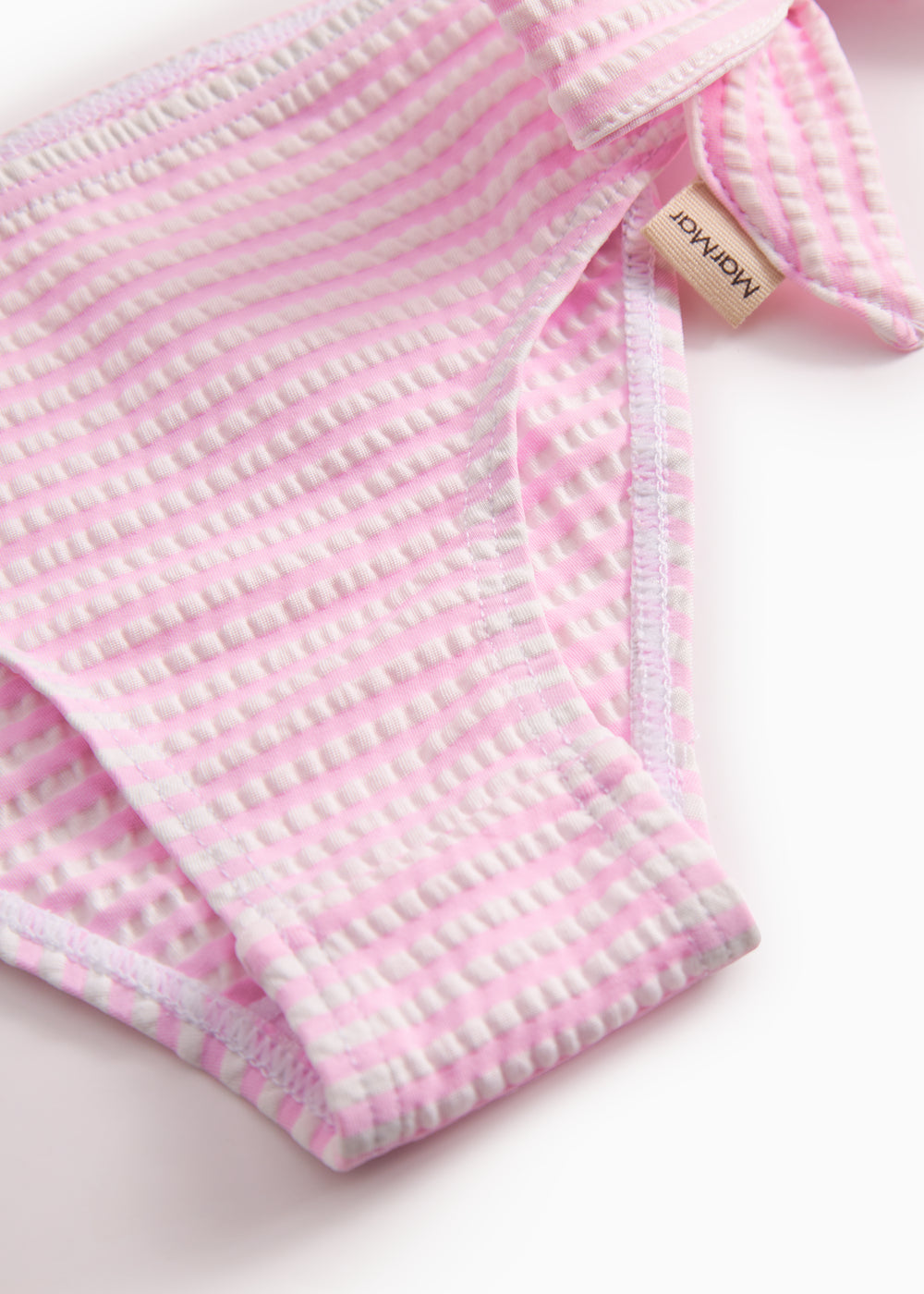 Lyserøde stribede bikinitrusser til piger