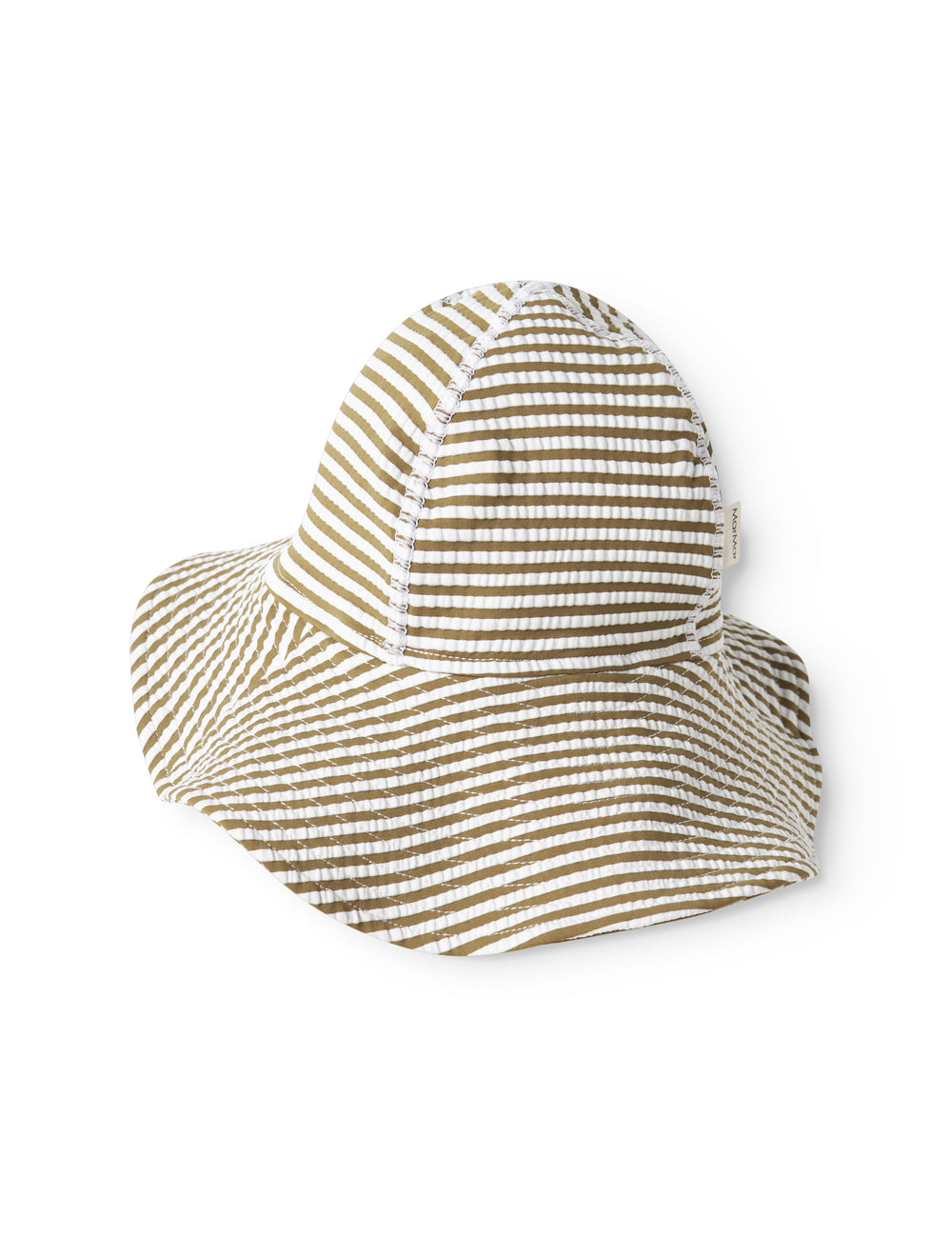 Badehat til baby og børn med et stripet mønster