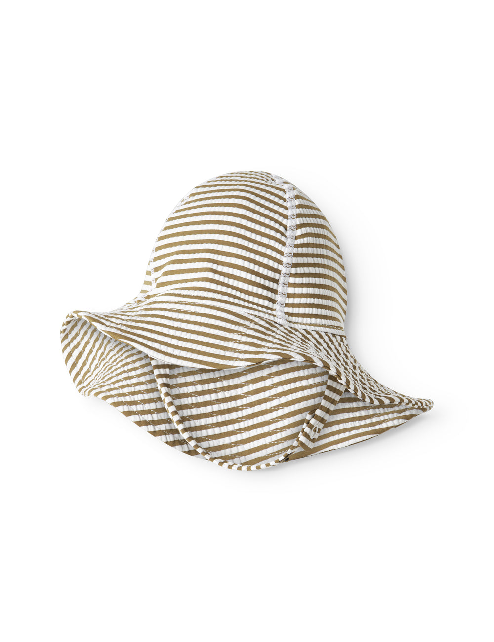 Badehat til baby og børn med et stripet mønster
