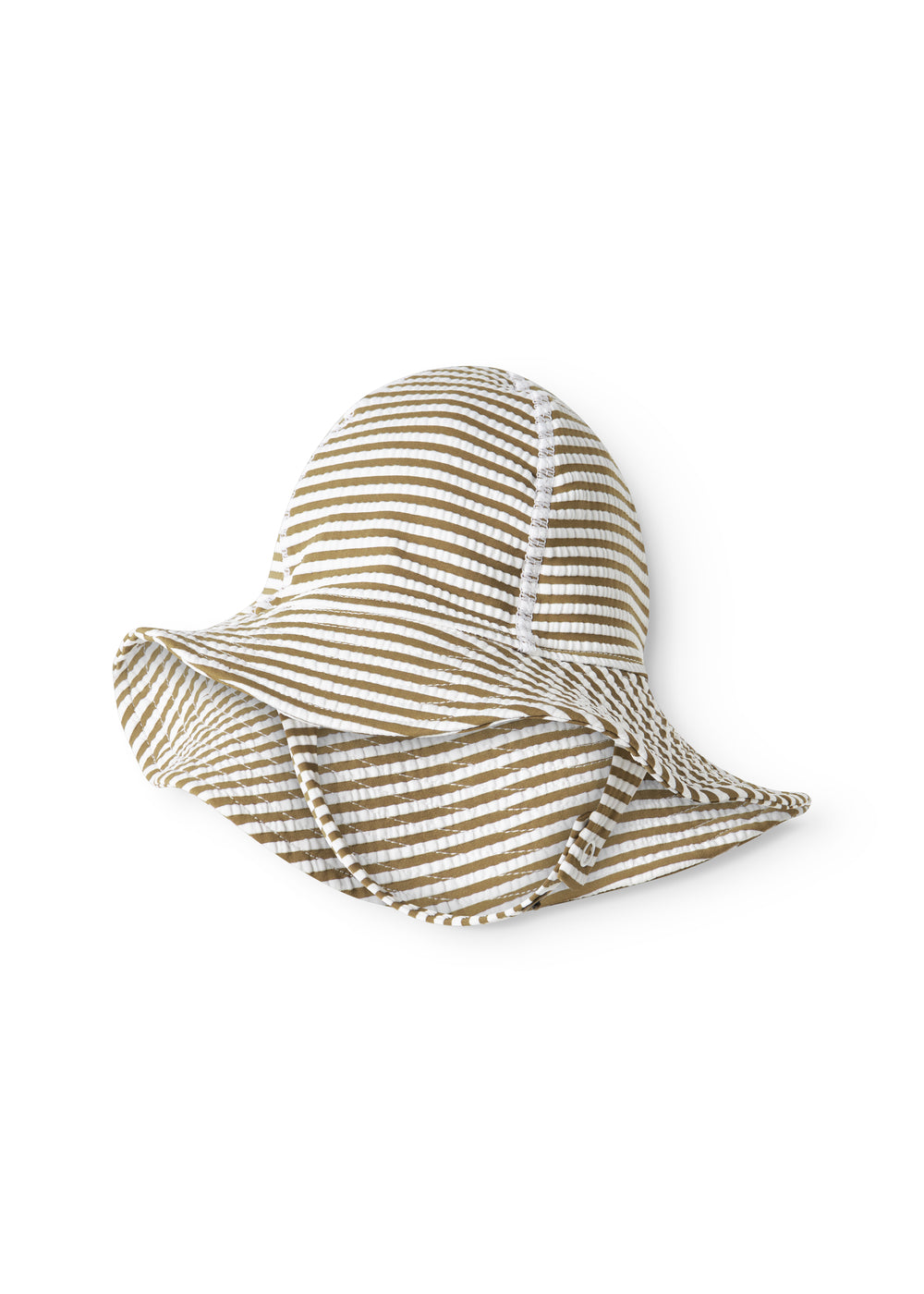 Badehat til baby og børn med et stripet mønster