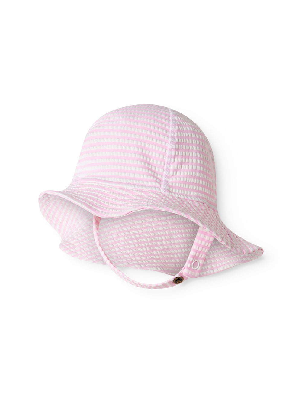 Badehat til baby og børn med et stripet mønster