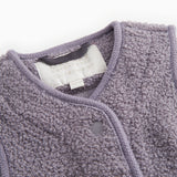 Ollas Waistcoat, Teddy Vest - Purple Suede