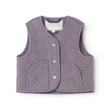 Ollas Waistcoat, Teddy Vest - Purple Suede