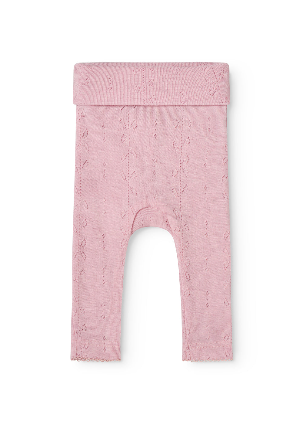 Baby tights in soft berry with allover pattern and elastic waistband.