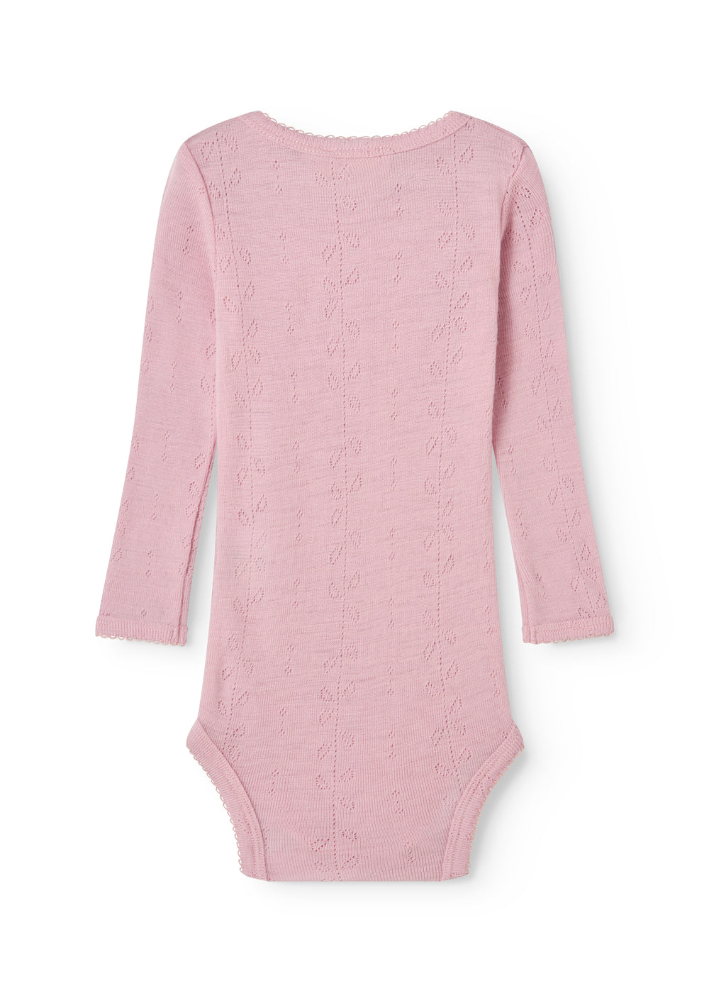 Benedikte bodystocking with long sleeves in pink with a herringbone pattern surface