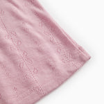 Tamra t-shirt in pink with long sleeves and a nice lace pattern at the edge.
