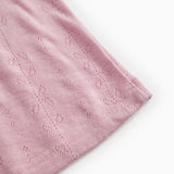 Tamra t-shirt in pink with long sleeves and a nice lace pattern at the edge.