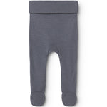 Dark blue-gray Pixa pants with ribbed cuffs, stitched seams, and closed ankle cuffs.