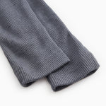 Ribbed cuff on dark gray pants from Piva