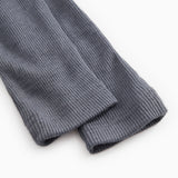 Ribbed cuff on dark gray pants from Piva