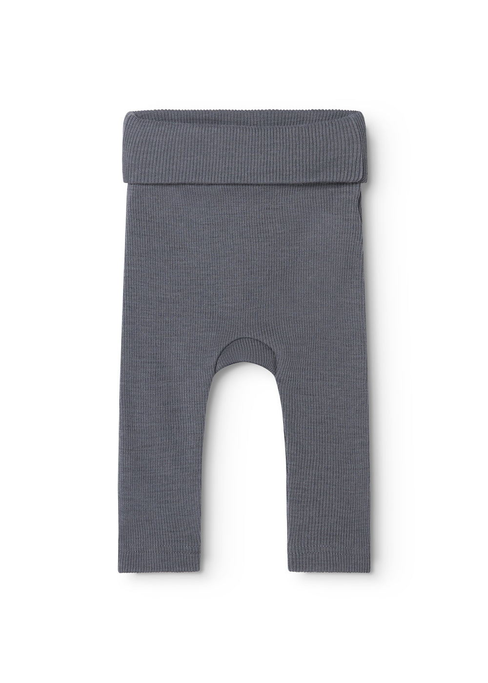 Piva trousers in dark gray with ribbed lining and hem finishes.