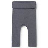 Piva trousers in dark gray with ribbed lining and hem finishes.