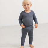 Gray leggings for a small child with long legs