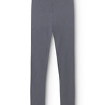 Gray leggings with straight legs and elastic waistband