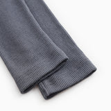 Dark gray leggings with ribbed ankle edge
