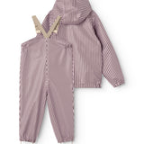 Oddy Set, Rainwear Set - Pink Brown Stripes