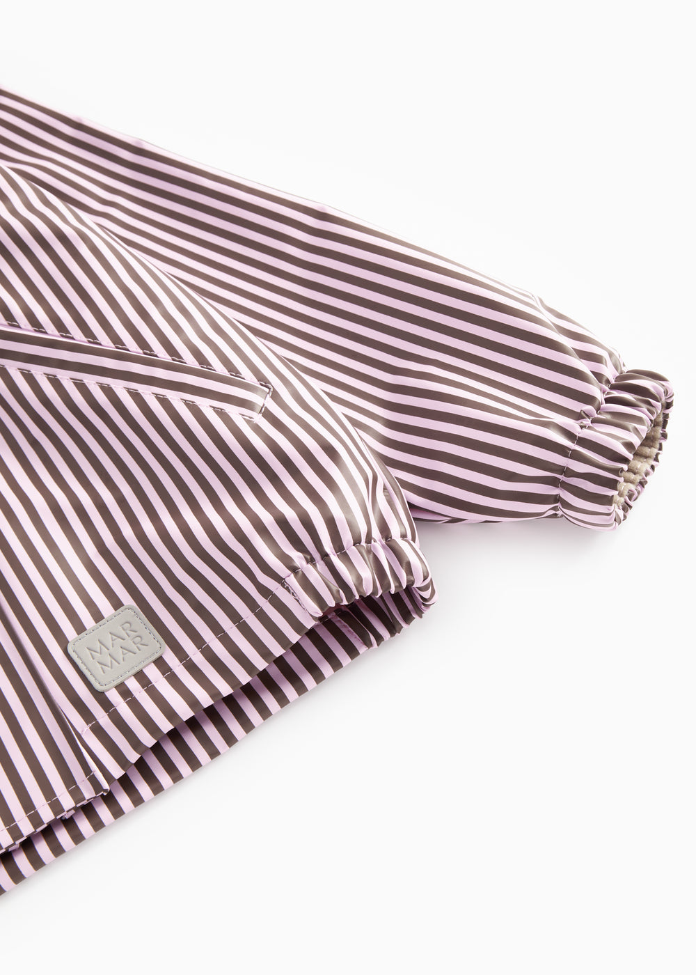 Oddy Set, Rainwear Set - Pink Brown Stripes