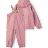 Oddy Set, Rainwear Set - Blue Red Stripes