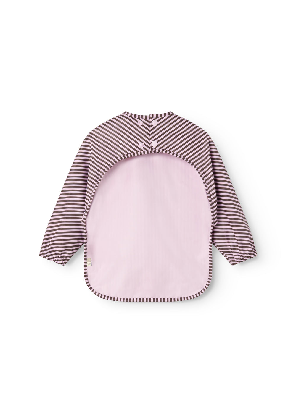 Apron LS, Dining Apron - Pink Brown Stripes