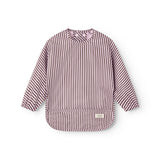 Apron LS, Dining Apron - Pink Brown Stripes