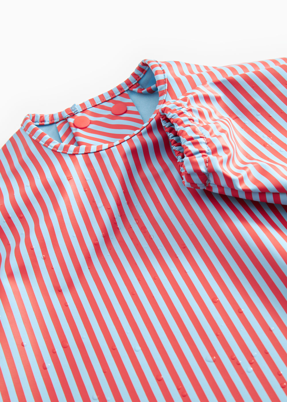 Apron LS, Dining Apron - Blue Red Stripes