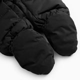 Sort dun-/puffshield screen with elastic cuffs and hood flaps