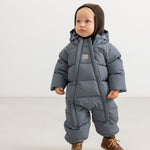 Dark brown knit cap with hood, ribbed and close-fitting edge around the face.