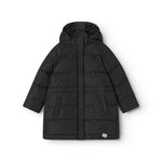 Hooded denim jacket with zipper and side pockets