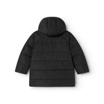 Down jacket for children with hood and full zipper
