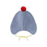 Aly Baby Pompom, Knit Hat - Bright Sky