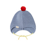 Aly Baby Pompom, Knit Hat - Bright Sky