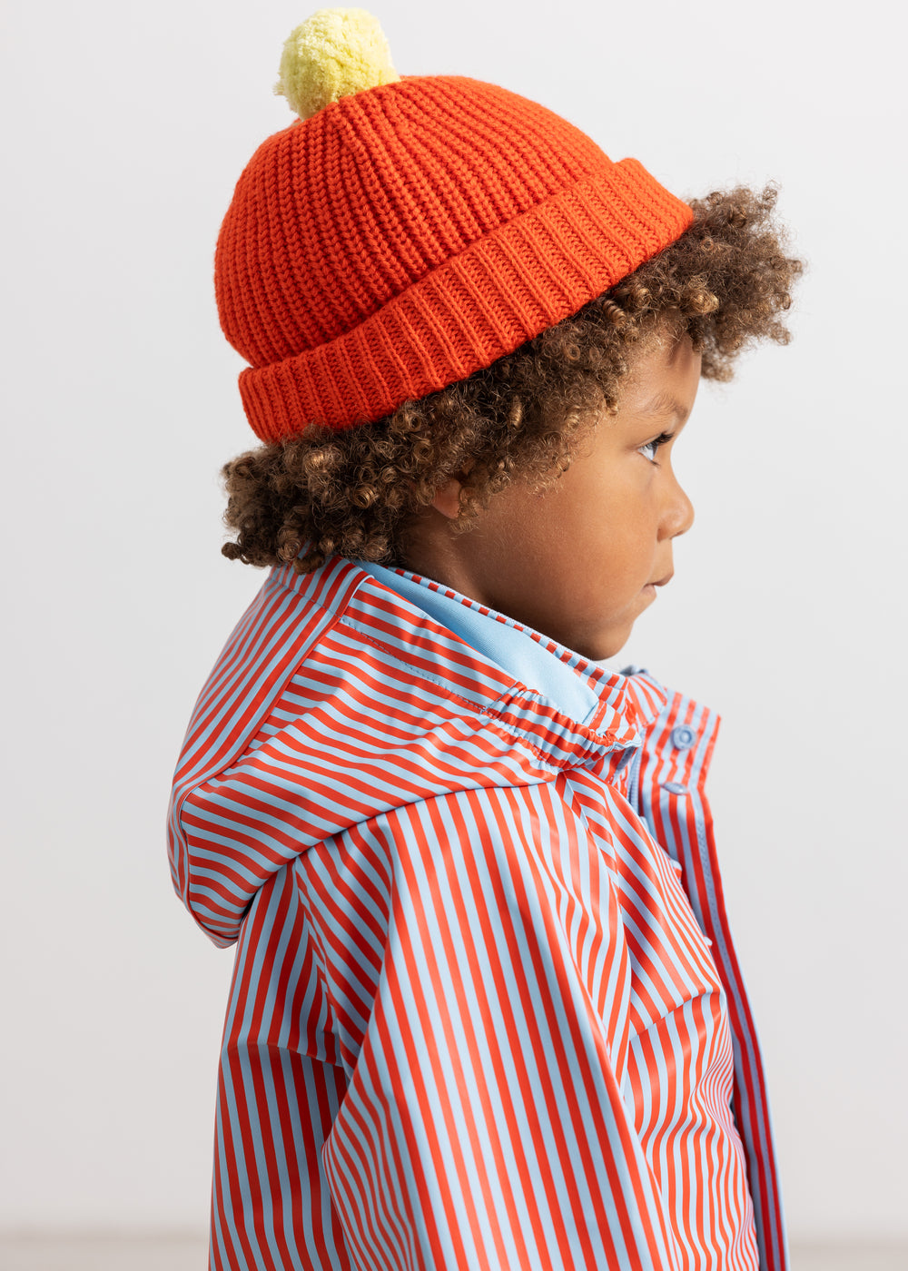 Atlas Pompom, Knit Hat - Pomegranate