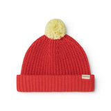 Atlas Pompom, Knit Hat - Pomegranate