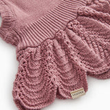 Rosé brown stripe with pattern knit and bacon edge, as well as Mamor brand.