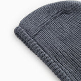 Knitted balaclava: dark gray ribbed edge at the opening