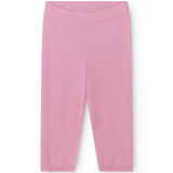 Pink Kashmir pants for kids with elastic waistband and straight legs