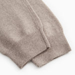 Peno cargo pants in alpaca melange, close-up of the ribbed edge at the leg opening.