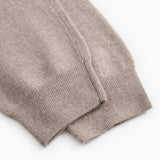 Peno cargo pants in alpaca melange, close-up of the ribbed edge at the leg opening.