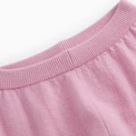 Pink Kashmir lining with ribbed edge