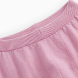 Pink Kashmir lining with ribbed edge