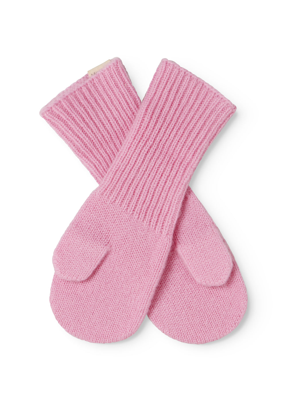 Babyluffer in pink stripes, pair with thumb and rib edge.